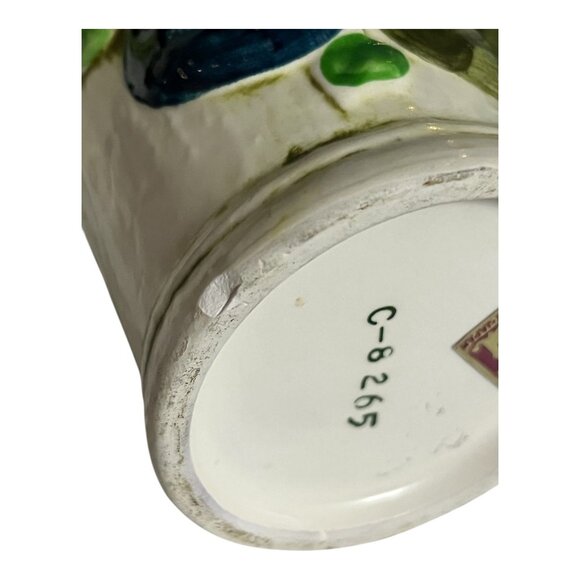 Set of 3 Vintage Napco Ceramic Tumblers C-8265 – Blue Bow & Fruit Design – Japan - Picture 4 of 5